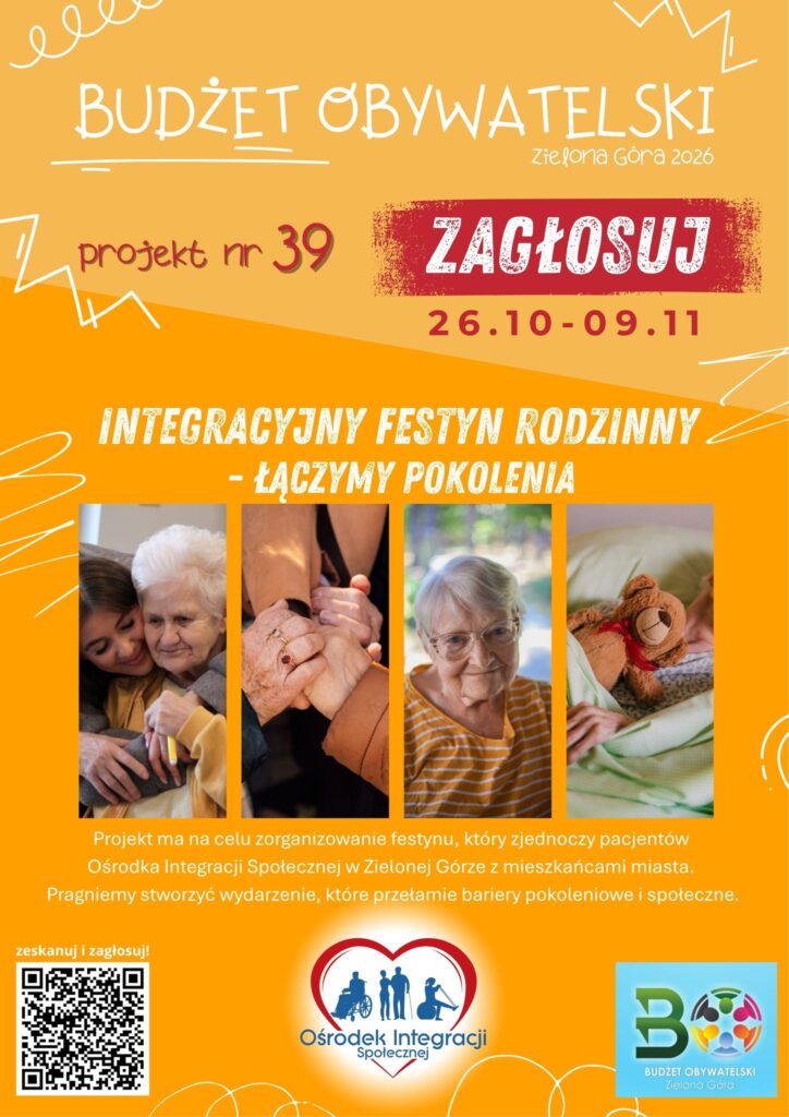 plakat zachęcający do zagłosowania w budżecie obywatelskim